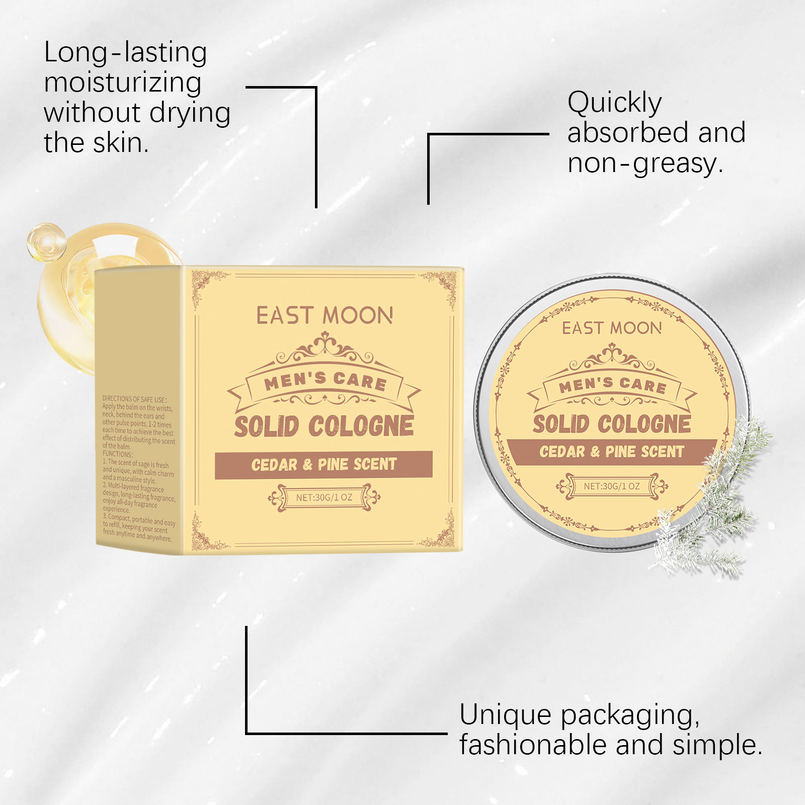 Cedar Wood Men's Solid Cologne - Perfume Fragrance List recension och pris